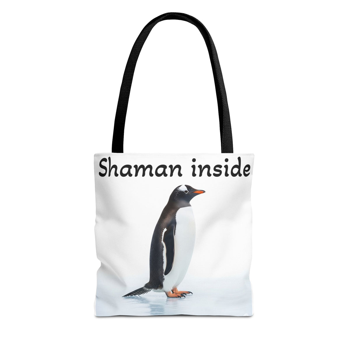 Shaman Inside Penguin Tote Bag – Spiritual Wildlife AOP Reusable Tote
