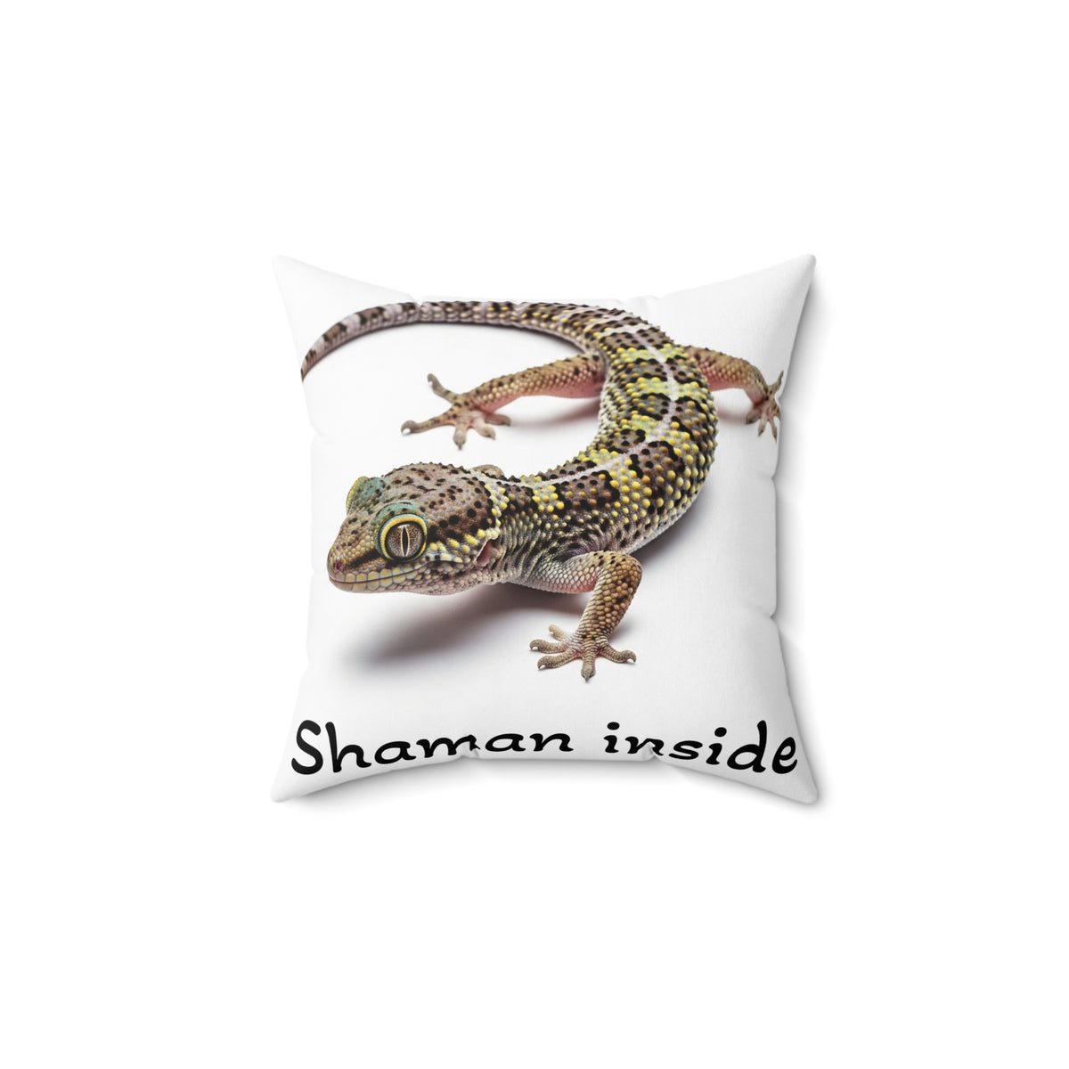 Cuscino Quadrato Gecko Print - Cuscino Decorativo 'Shaman Inside'