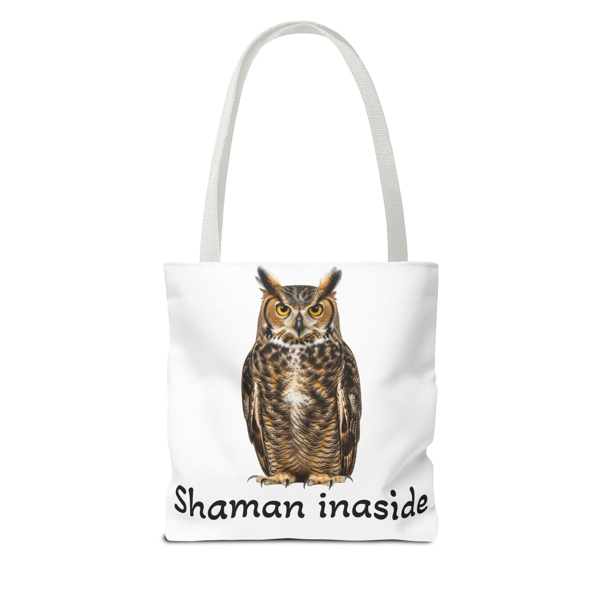 Borsa tote Shaman Inside Owl — Borsa da mercato ecologica in stile boho, stregoneria spirituale