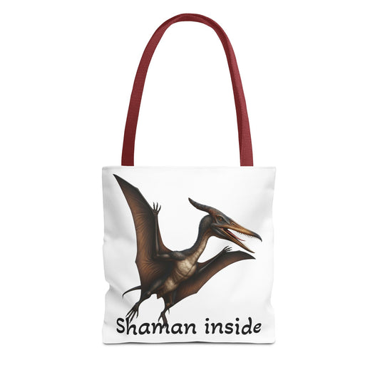 Shaman Inside Tote Bag — Pterosaur Spirit Animal Canvas Tote