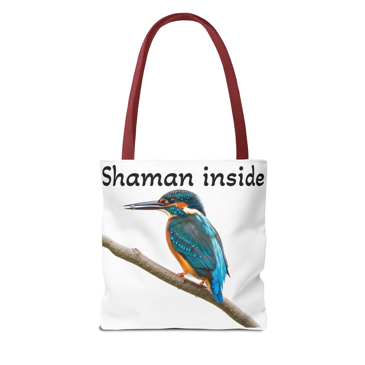 Tote Bag — Borsa shopper illustrata con martin pescatore "Shaman Inside"