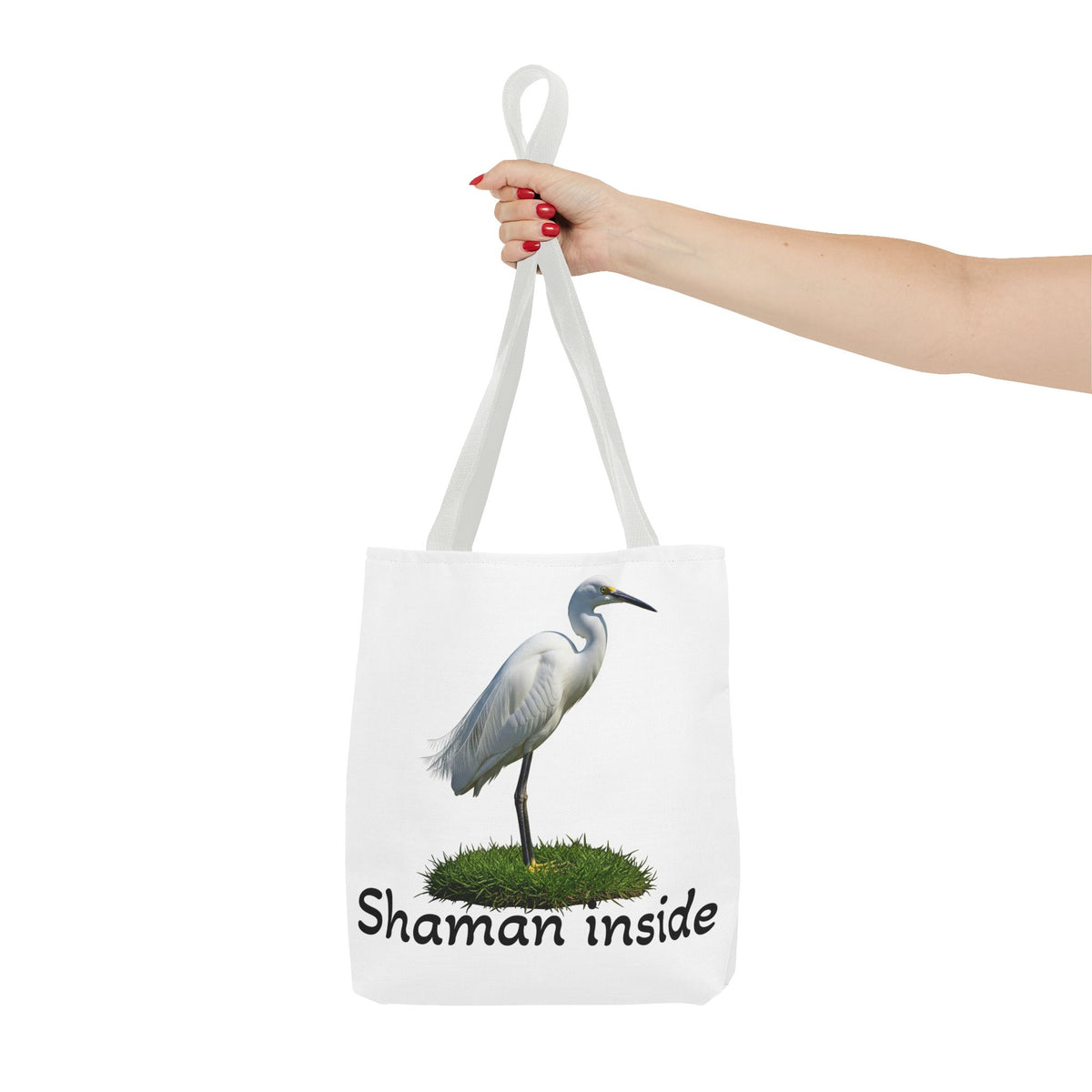 Heron 'Shaman Inside' Tote Bag — Spiritual Wildlife Canvas Tote