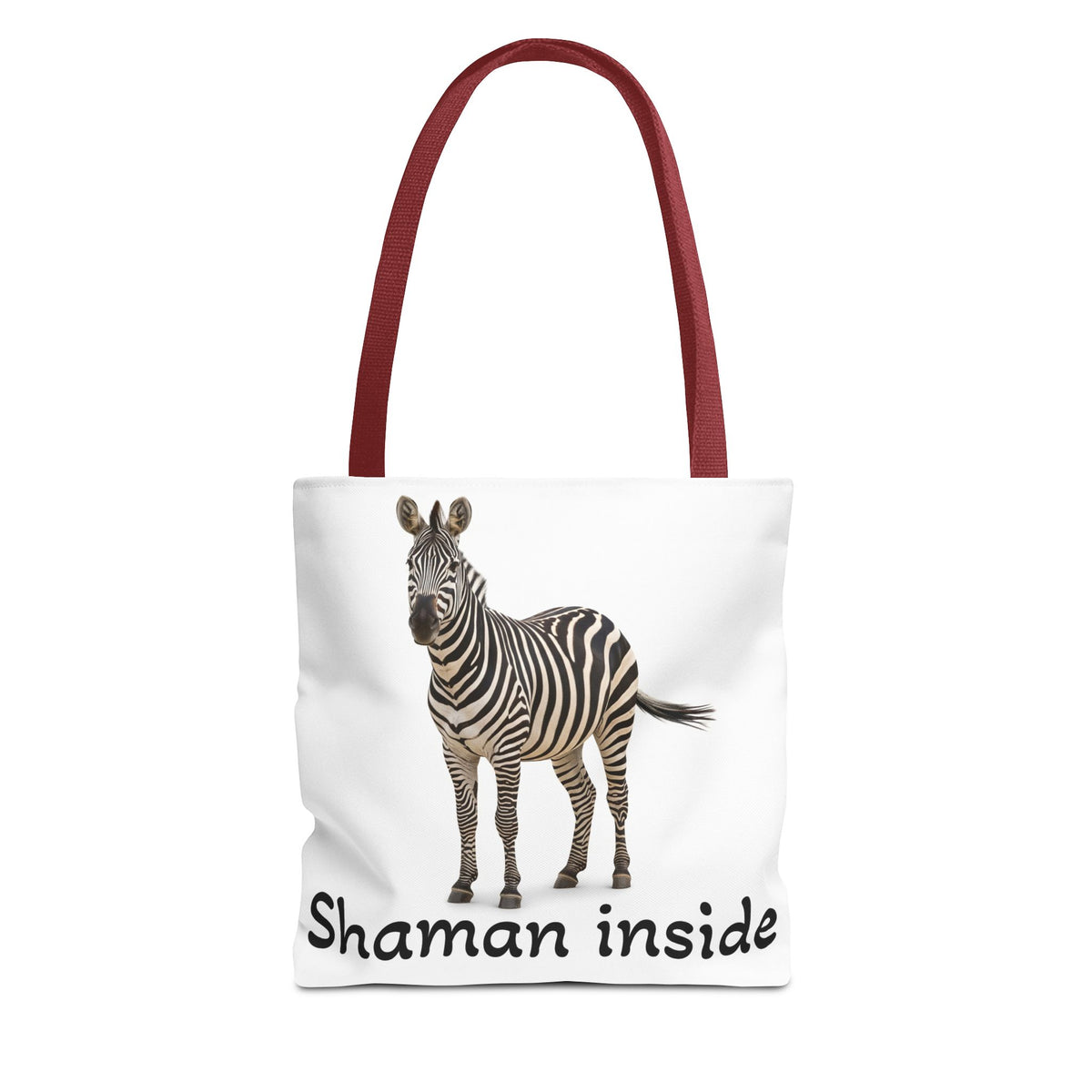 Zebra 'Shaman Inside' Tote Bag — Boho Animal Print Shopper