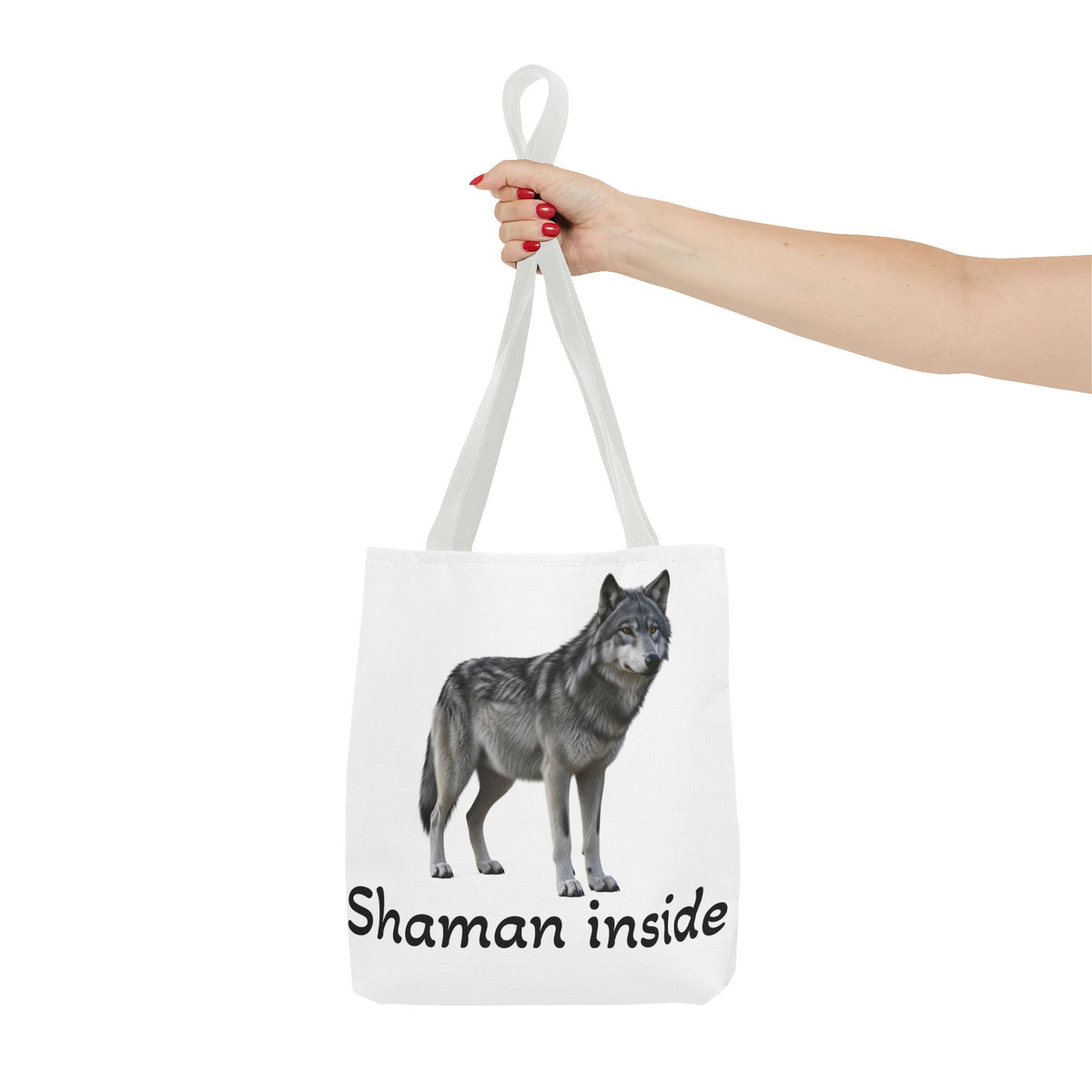 Borsa tote Lupo 'Shaman Inside' – Borsa in tela natura spirituale