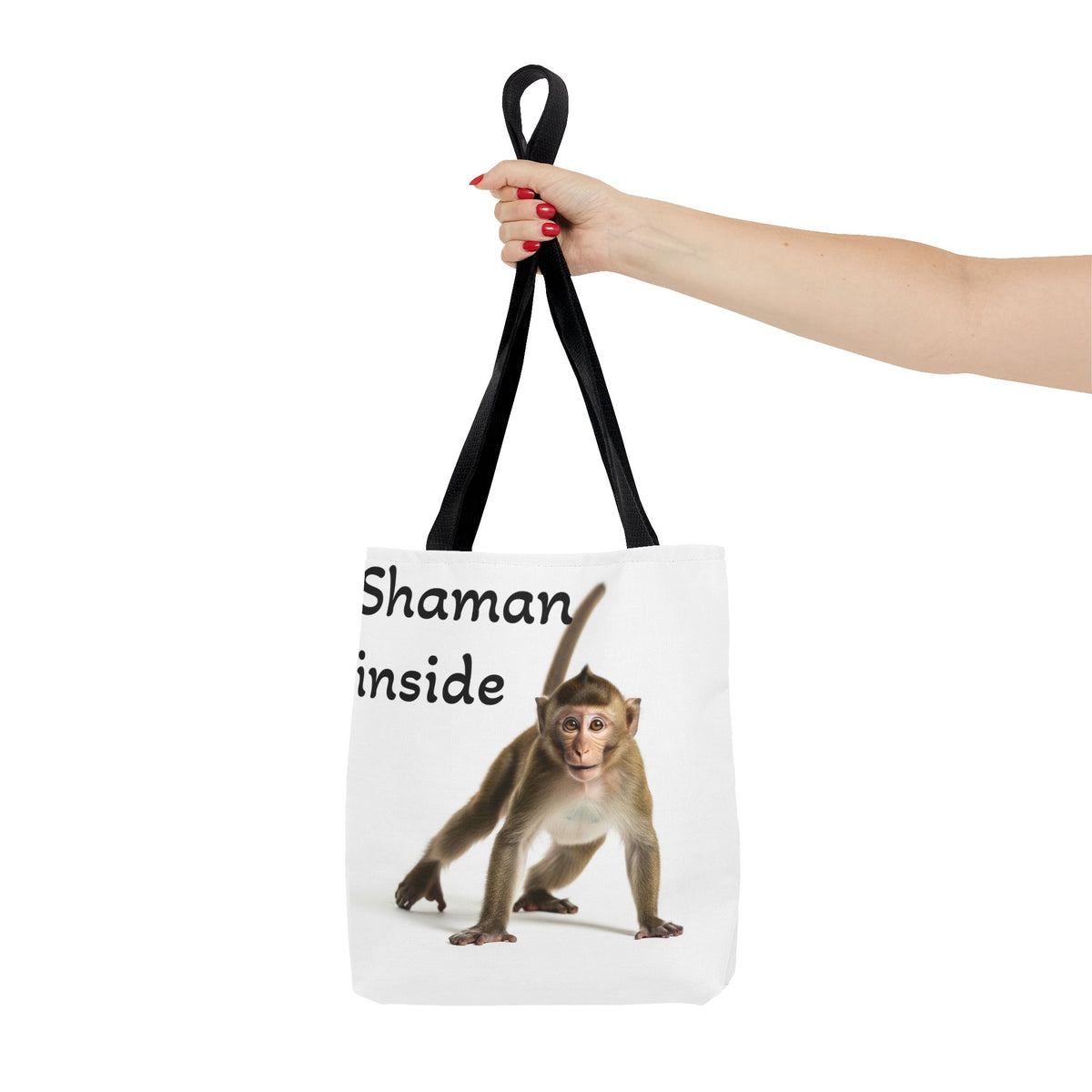 Borsa Tote Shaman Inside Monkey — Simpatica stampa di animale spirituale
