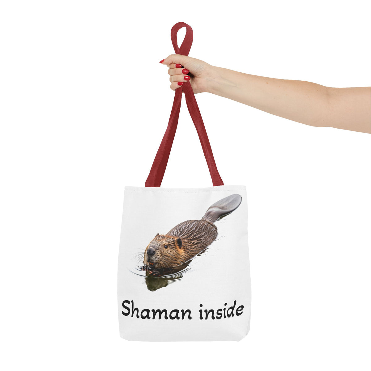 Shaman Inside Tote Bag — Cute Beaver Spirit Animal Beach & Market Tote