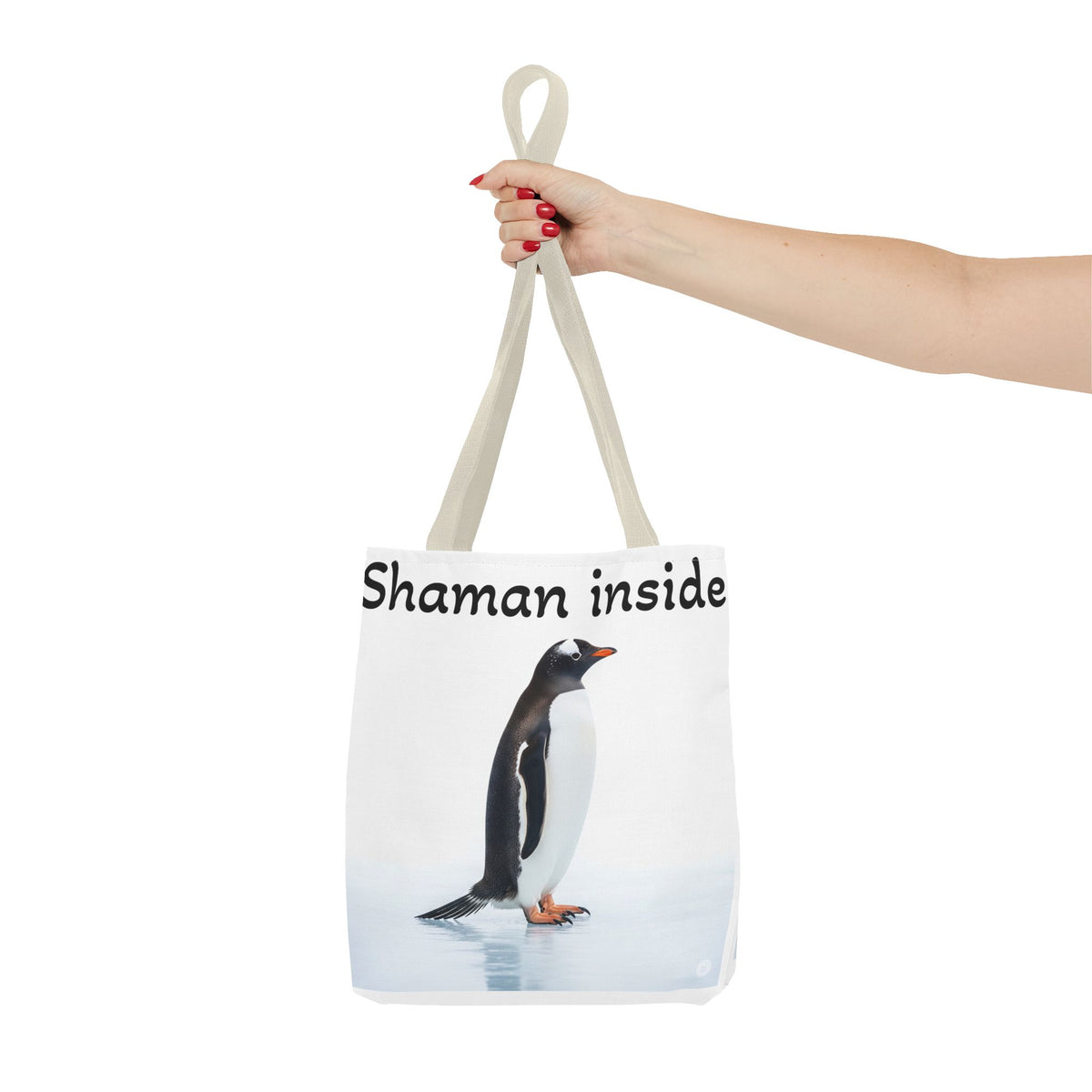 Shaman Inside Penguin Tote Bag – Spiritual Wildlife AOP Reusable Tote
