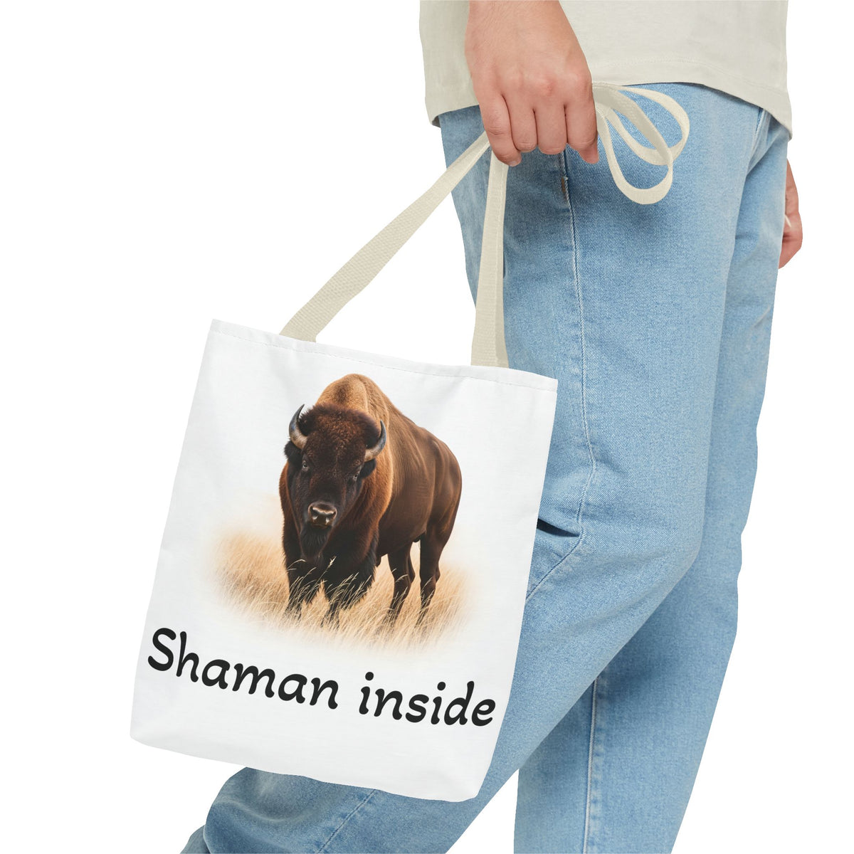 Buffalo 'Shaman Inside' Tote Bag