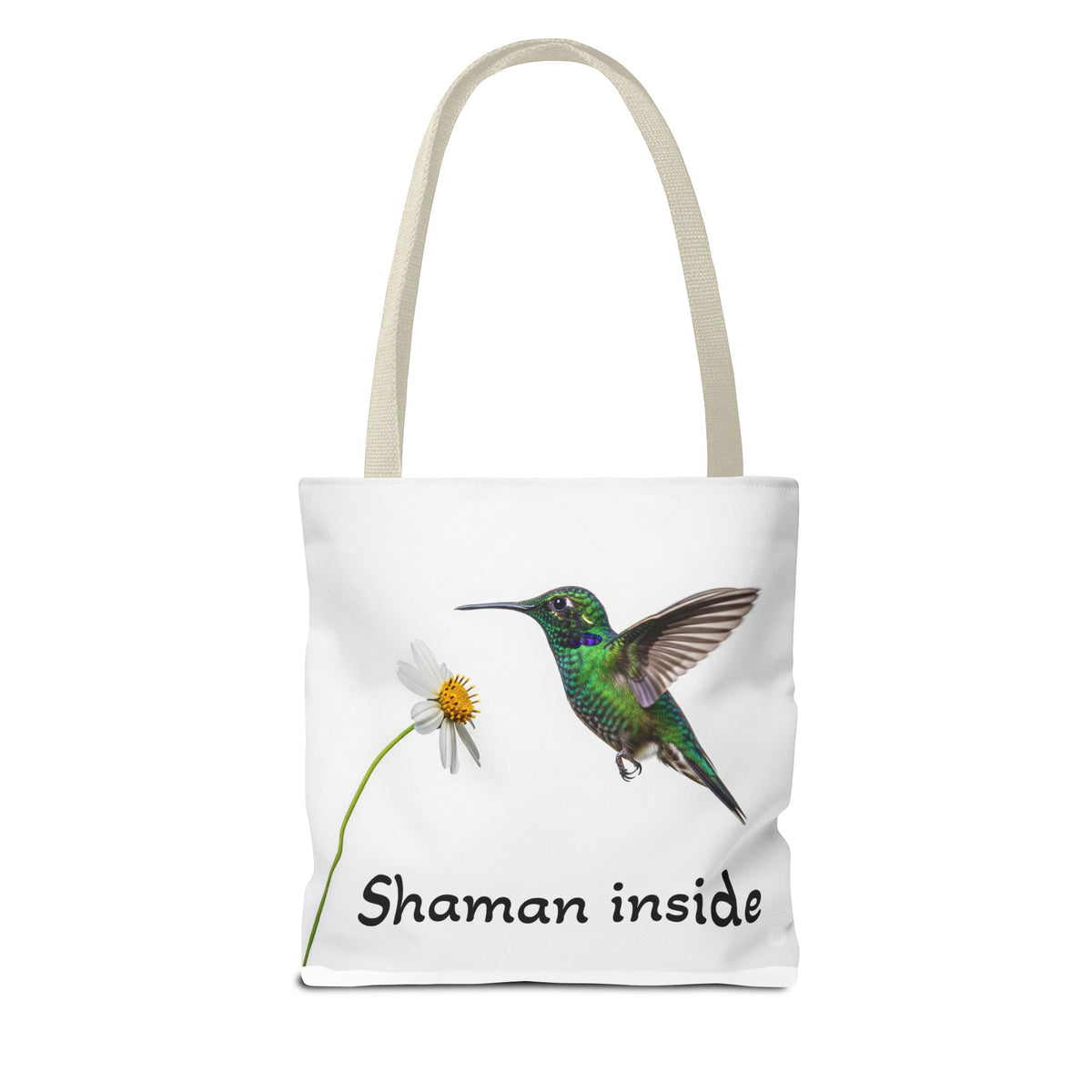 Borsa tote 'Shaman Inside' con colibrì — Shopper dallo spirito naturale