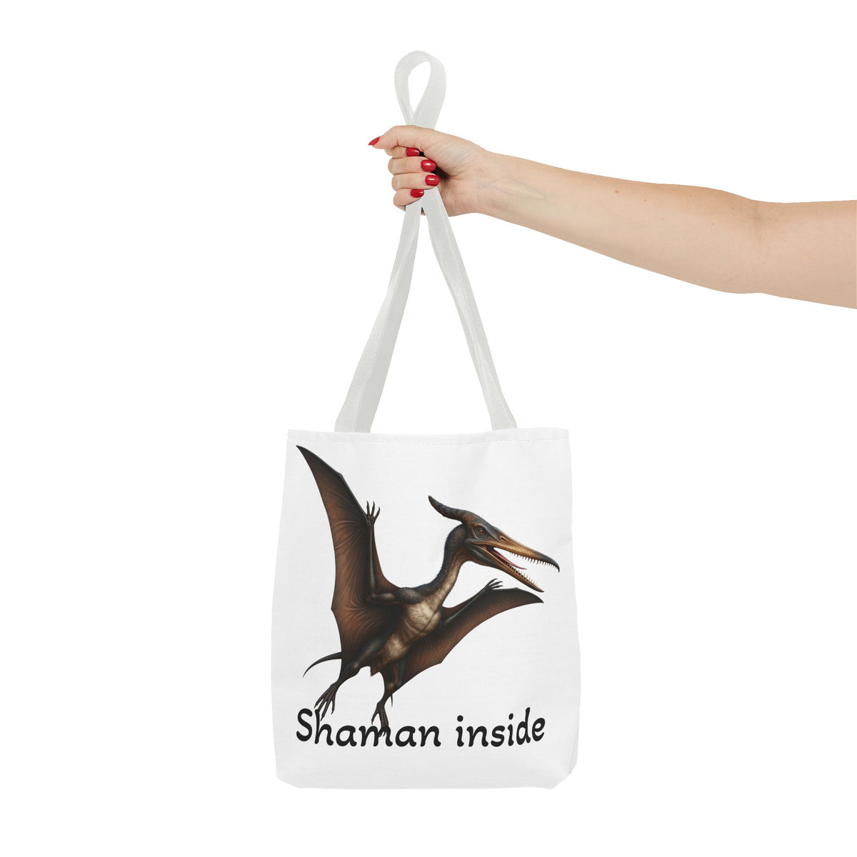 Shaman Inside Tote Bag — Pterosaur Spirit Animal Canvas Tote