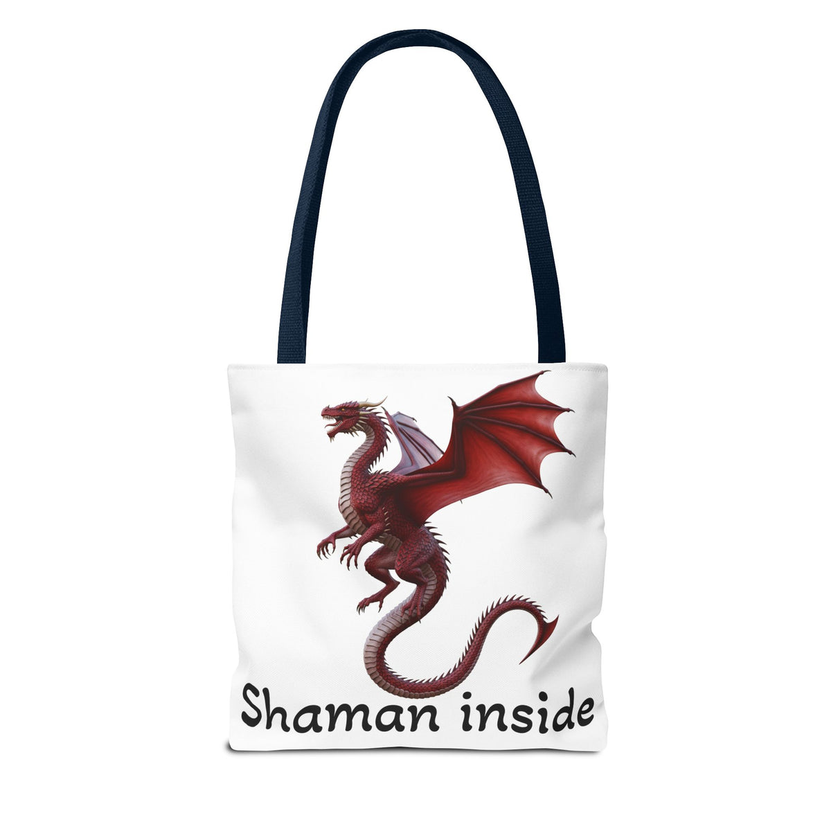 Tote — 'Shaman Inside' Red Dragon All-Over Print Tote Bag