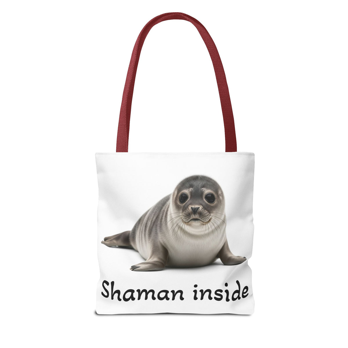Borsa tote Shaman Inside Seal — Stampa con animale spirituale carino