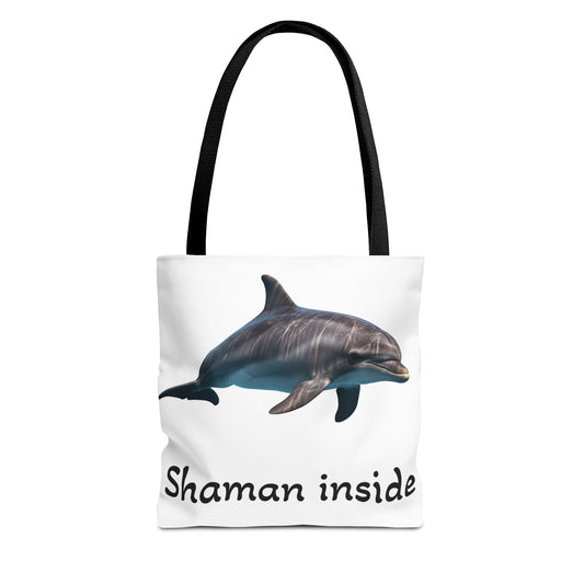 Dolphin 'Shaman Inside' Graphic Tote Bag