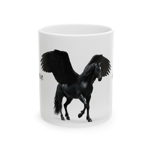🖤 ​​Tazza con spirito di unicorno nero – Magia oscura interiore