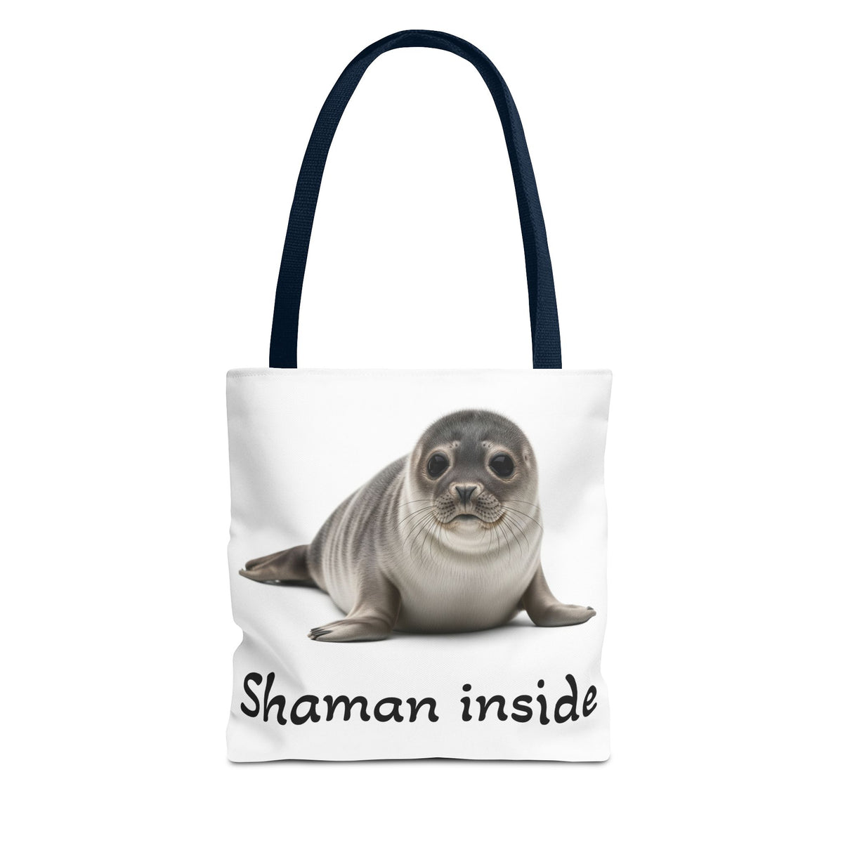 Borsa tote Shaman Inside Seal — Stampa con animale spirituale carino
