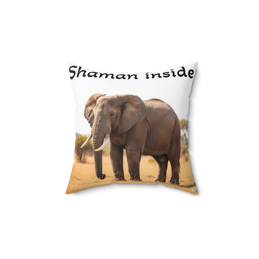 Cuscino quadrato Shaman Inside Elephant - Complemento d'arredo accogliente