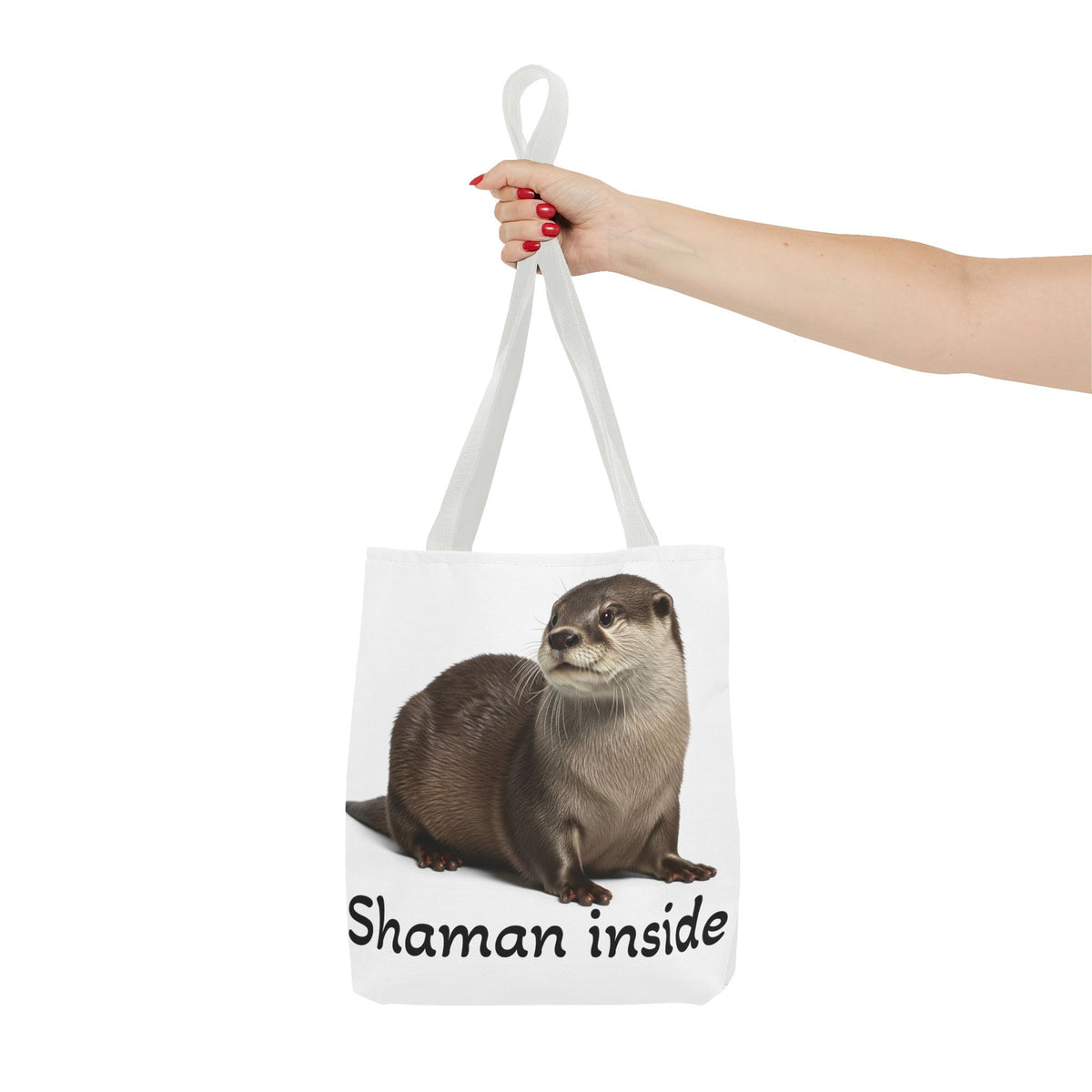 Borsa shopper "Shaman Inside" con lontra - Simpatica borsa boho con animali