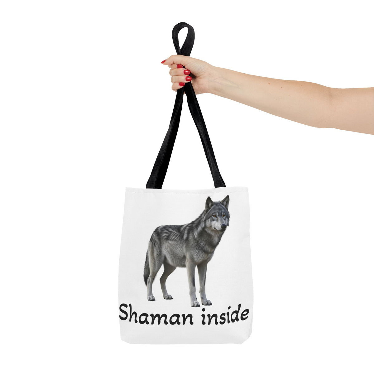 Borsa tote Lupo 'Shaman Inside' – Borsa in tela natura spirituale