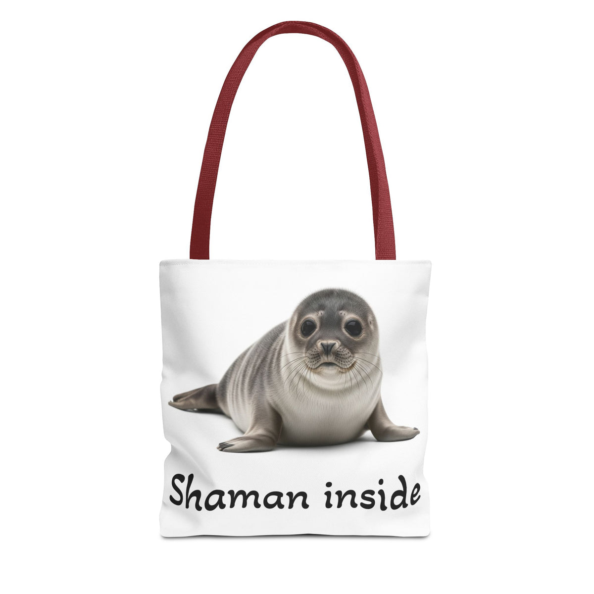 Borsa tote Shaman Inside Seal — Stampa con animale spirituale carino