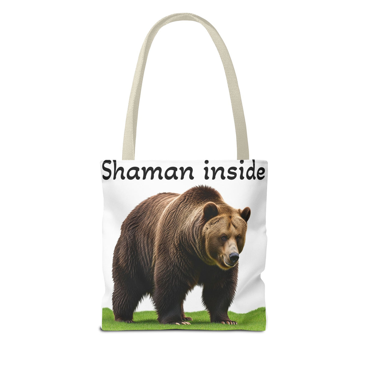 Borsa tote Shaman Inside Bear — Borsa riutilizzabile con spirito guida animale spirituale