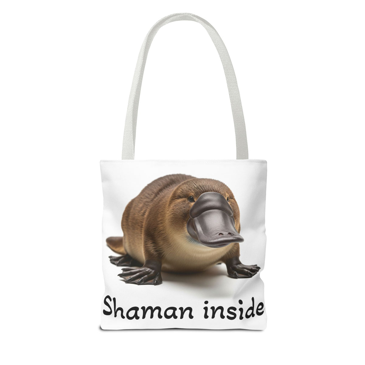 Platypus "Shaman Inside" Tote Bag — Cute Spiritual Animal Print