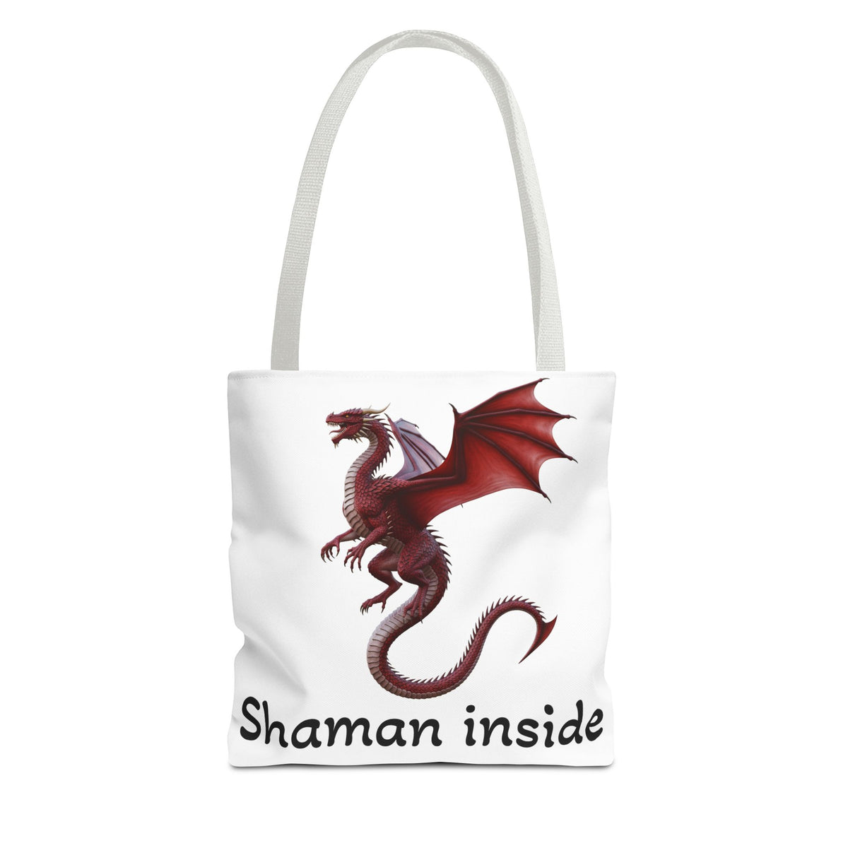 Tote — 'Shaman Inside' Red Dragon All-Over Print Tote Bag
