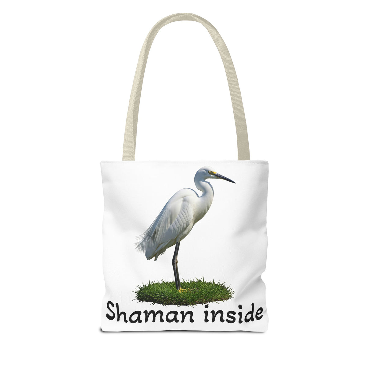 Heron 'Shaman Inside' Tote Bag — Spiritual Wildlife Canvas Tote