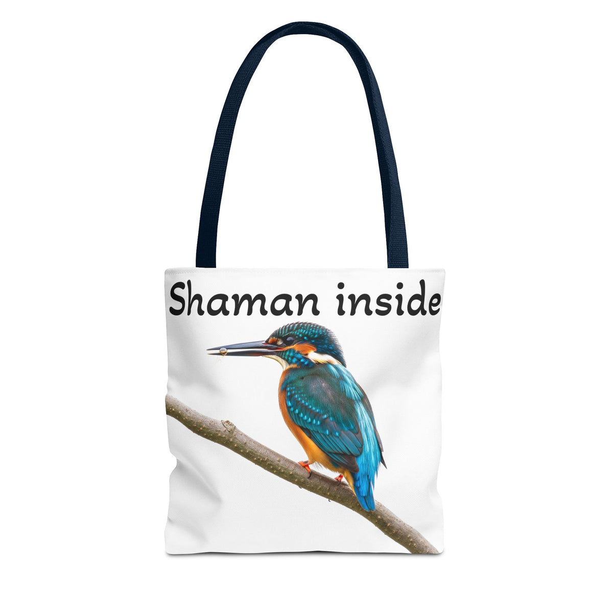 Tote Bag — Borsa shopper illustrata con martin pescatore "Shaman Inside"