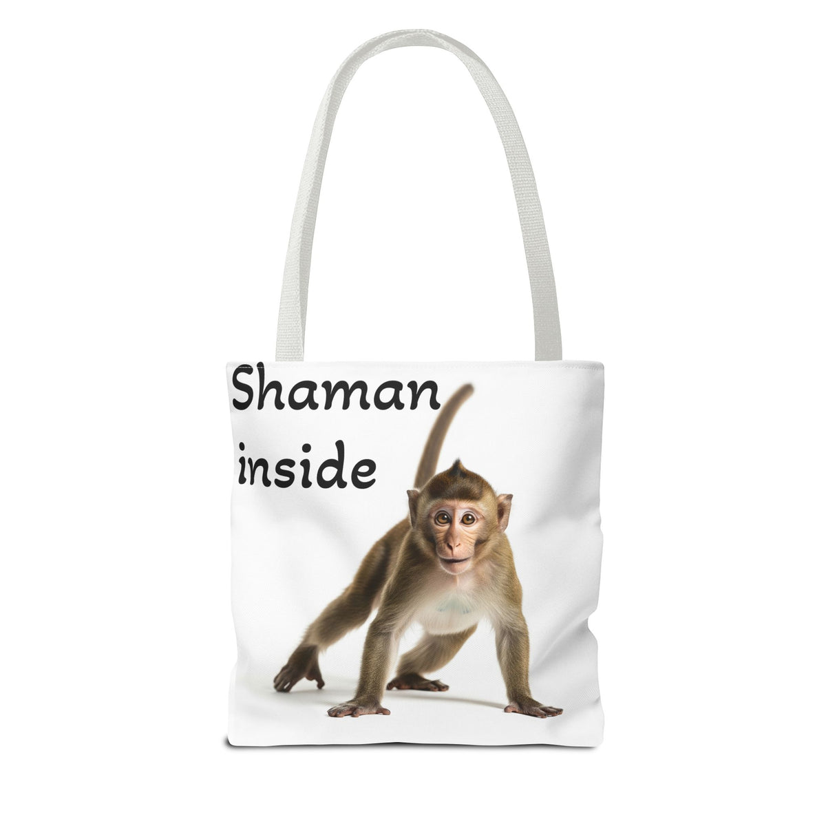 Borsa Tote Shaman Inside Monkey — Simpatica stampa di animale spirituale