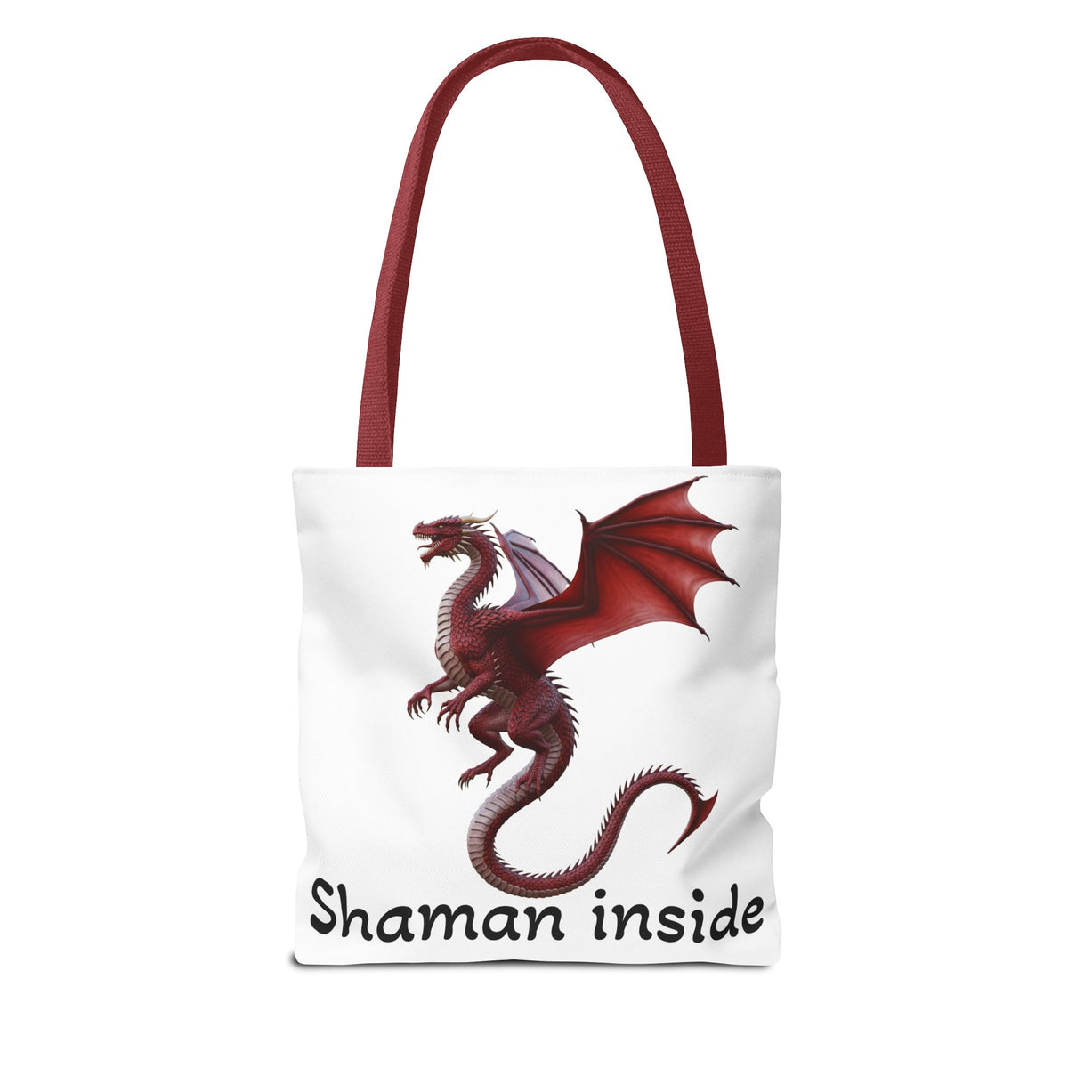 Tote — 'Shaman Inside' Red Dragon All-Over Print Tote Bag