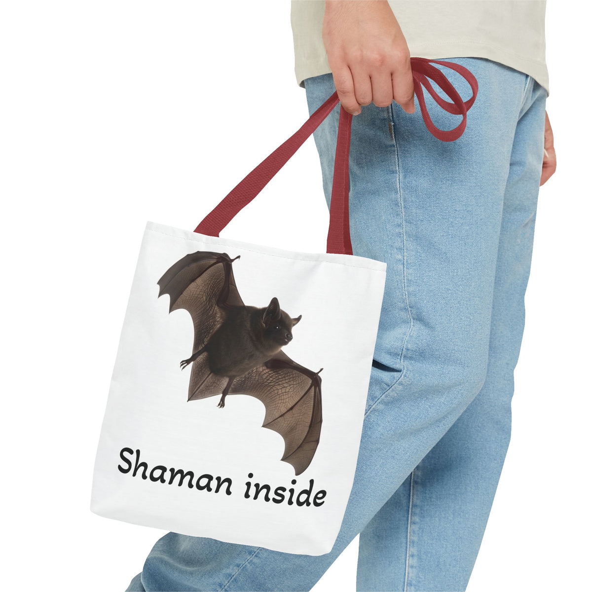 Shaman Inside Tote Bag – Bat Spirit Animal Canvas Tote