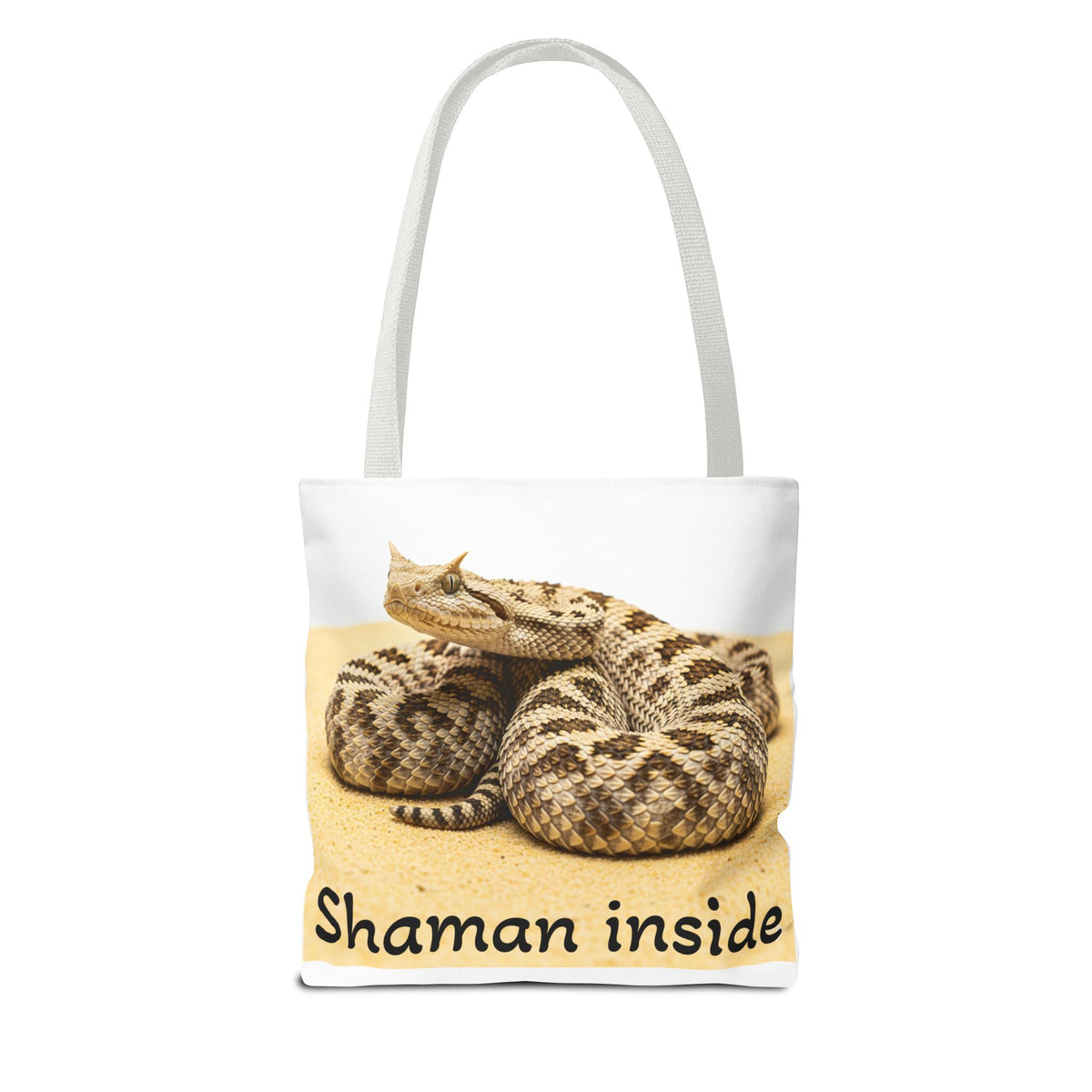 Borsa Tote Shaman Inside Aspis — Borsa Tote con stampa all-over di serpente spirituale