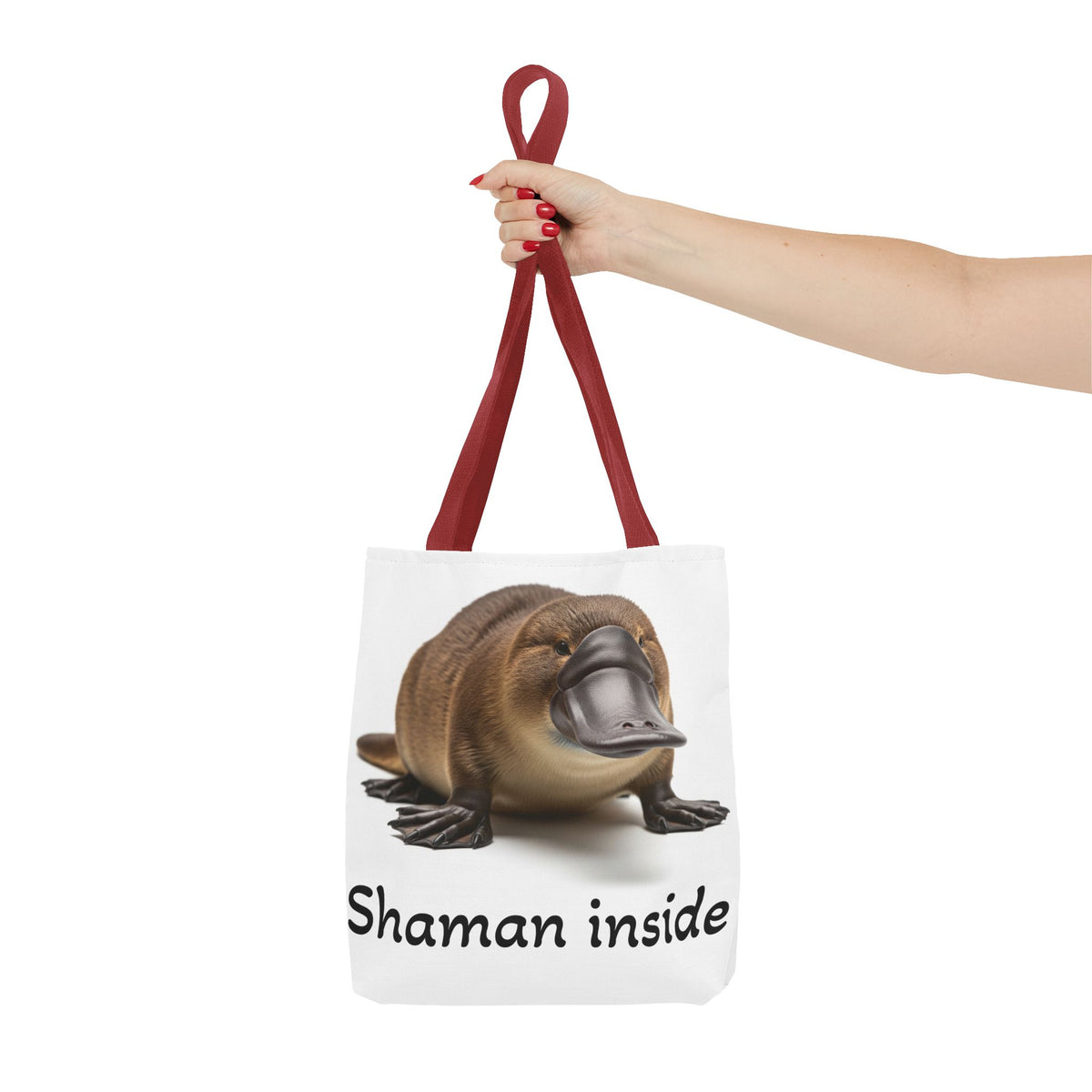Platypus "Shaman Inside" Tote Bag — Cute Spiritual Animal Print