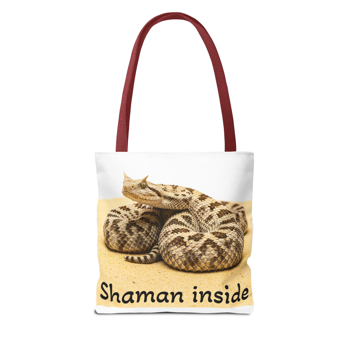Borsa Tote Shaman Inside Aspis — Borsa Tote con stampa all-over di serpente spirituale