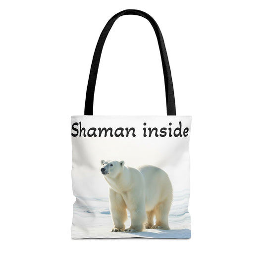 Shaman Inside Tote Bag – Polar Bear Spiritual Nature Shopper