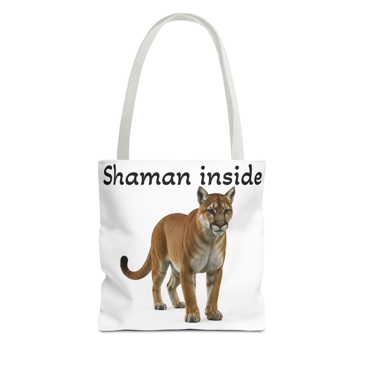 Shaman Inside Tote Bag — Cougar Graphic Spiritual Animal Spirit Shopper